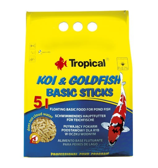 Tropical Koi & Goldfish Basic Sticks 5L/400g - worek