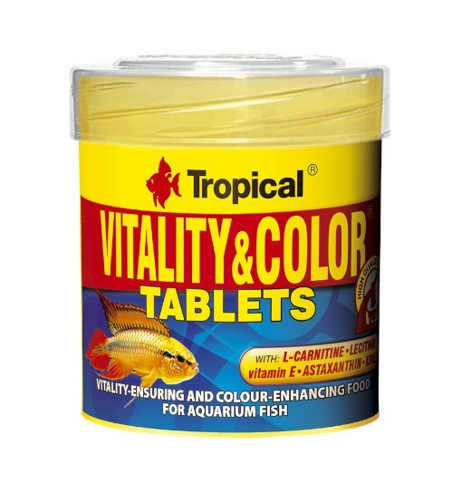 Tropical Vitality & color tablets - pokarm w postaci tabletek o działaniu wybarwiającym