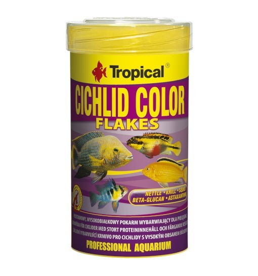 Tropical Cichlid color flakes - pokarm w płatkach z wysoką zawartością białka