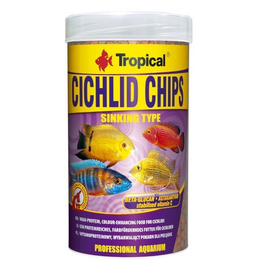 Tropical Cichlid chips - pokarm w formie chipsów z wysoką zawartością białka