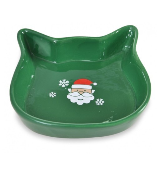 Barry King Miska ceramiczna dla kota Mikołaj - zielona