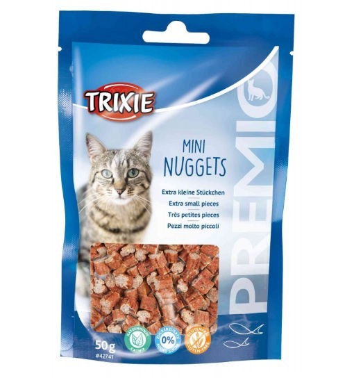 Trixie PREMIO Mini Nuggets - przysmak dla kota z rybą, kurczakiem i kocimiętką 50g