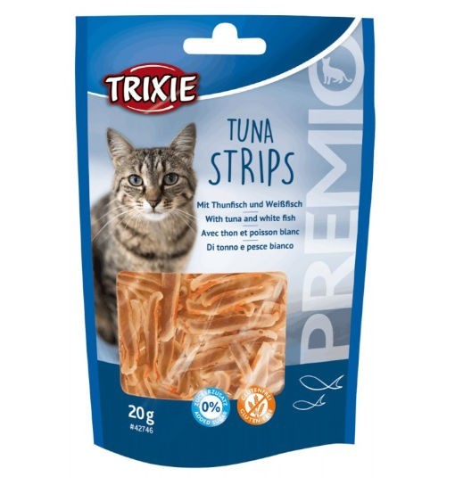 Trixie PREMIO Tuna Strips - przysmak dla kota z tuńczykiem i białą rybą 20g
