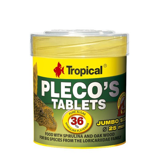 Tropical Pleco's Tablets 50ml - pokarm roślinny w postaci tonących tabletek