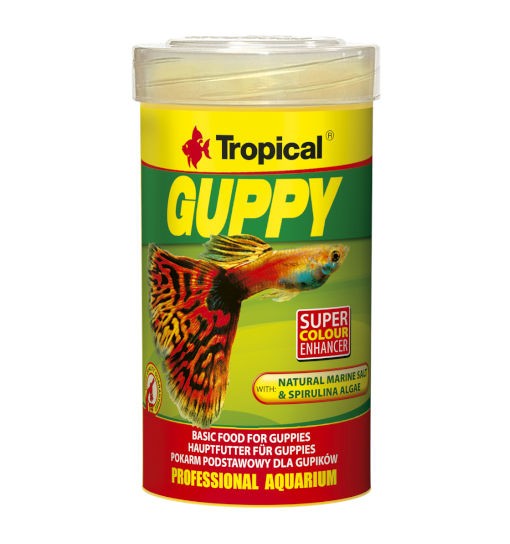Tropical Guppy - wieloskładnikowy pokarm w formie płatków dla gupików