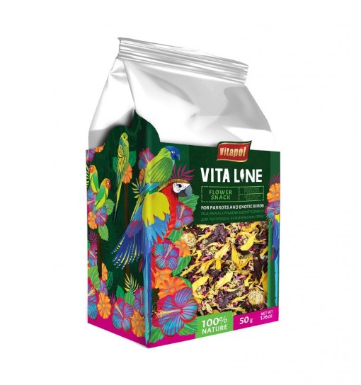 Vitapol Vitaline kwiatowa przekąska dla papug i ptaków egzotycznych 50g