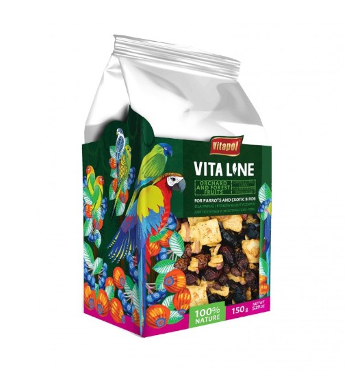 Vitapol Vitaline owoce lasu i sadu dla papug i ptaków egzotycznych 150g