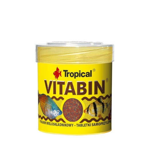 Tropical Vitabin Wieloskładnikowy 50ml - podstawowy pokarm wieloskładnikowy w postaci samoprzylepnych tabletek