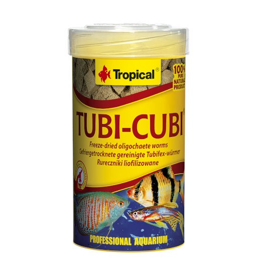 Tropical Tubi-Cubi 100ml - naturalny pokarm w postaci bryłek dla ryb wszystkożernych i mięsożernych