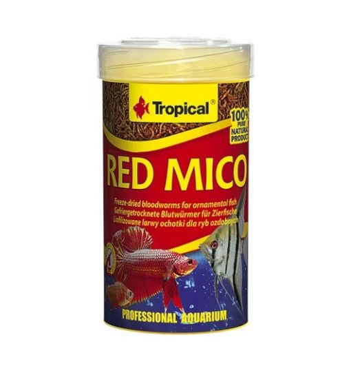 Tropical Red mico 100ml - liofilizowane, oczyszczone larwy ochotkowatych