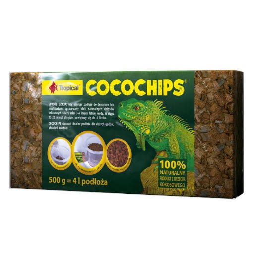 Tropical Cocochips 500g - naturalne podłoże w postaci fragmentów włókna kokosowego