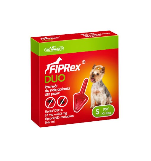Vet-Agro Fiprex Duo (1x0,67ml) - roztwór do nakrapiania dla psów od 2 do 10kg
