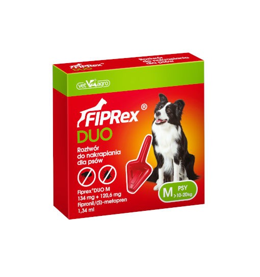 Vet-Agro Fiprex Duo (1x1,34ml) - roztwór do nakrapiania dla psów od 10 do 20kg