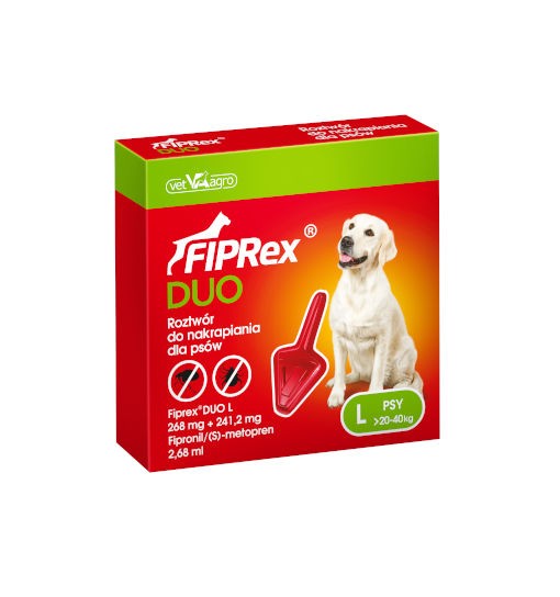 Vet-Agro Fiprex Duo (1x2,68ml) - roztwór do nakrapiania dla psów od 20 do 40kg
