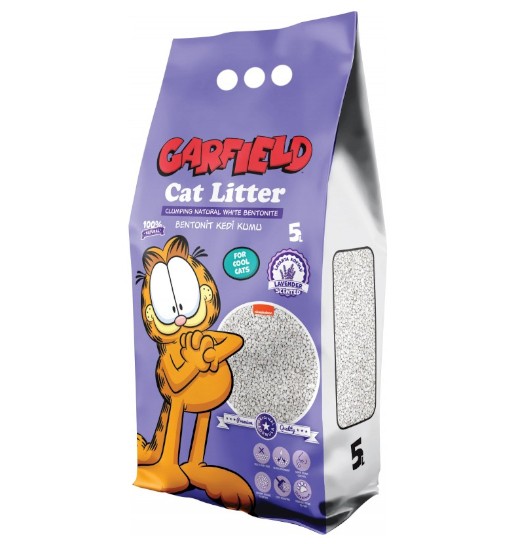 Garfield 5L - żwirek bentonitowy o zapachu lawendowym