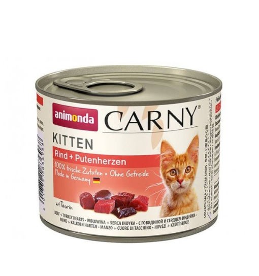 Animonda CARNY kitten puszka dla kota - wołowina/serce indyka