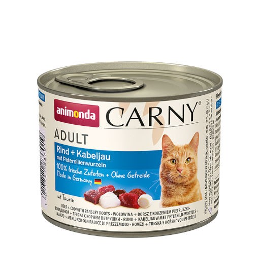 Animonda CARNY puszka dla kota - wołowina/dorsz z korzeniem pietruszki