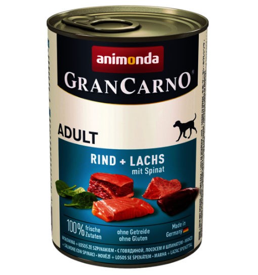 Animonda GRANCARNO adult puszka dla psa - wołowina/łosoś/szpinak