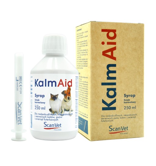 KalmAid 250 ml - dla nadpobudliwych, niespokojnych i nerwowych kotów, psów, lisów i norek