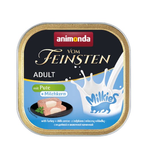 Animonda VOM FEINSTEN Milkies adult cat szalka 100g - indyk z farszem mlecznym
