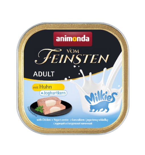 Animonda VOM FEINSTEN Milkies adult cat szalka 100g - kurczak z farszem jogurtowym