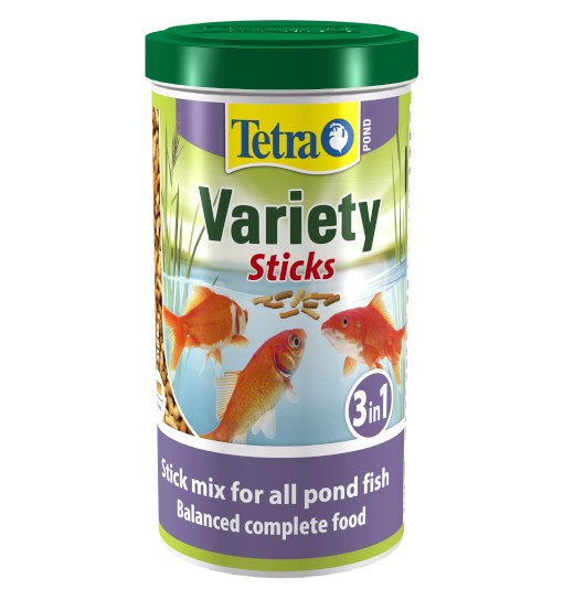 Tetra Pond Variety Sticks 1L - mieszanka trzech rodzajów pokarmów w pałeczkach