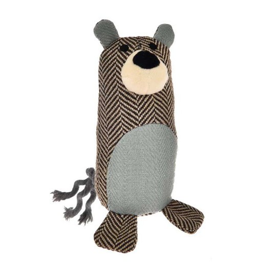 Barry King Zabawka dla psa, niedźwiedź, z wytrzymałej tkaniny, z dźwiękiem, 20x7,5cm