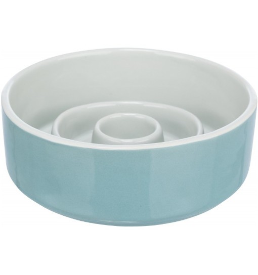 TRIXIE Slow Feeding miska ceramiczna spowalniająca jedzenie - szaro/niebieska