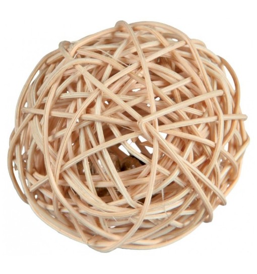 TRIXIE Piłka z wikliny z dzwonkiem 4cm