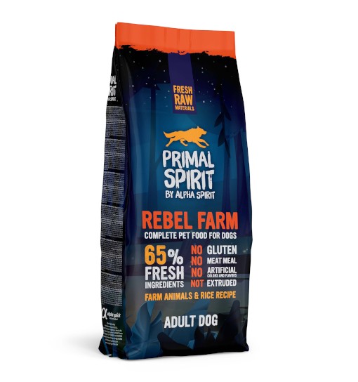Alpha Spirit Primal Spirit Rebel Farm 65% 12kg - karma dla psa