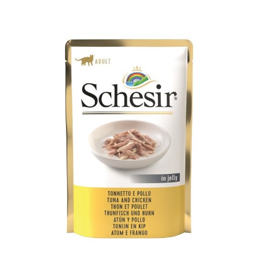 Schesir (kot) - saszetka 85g - Tuńczyk z filetami z kurczaka