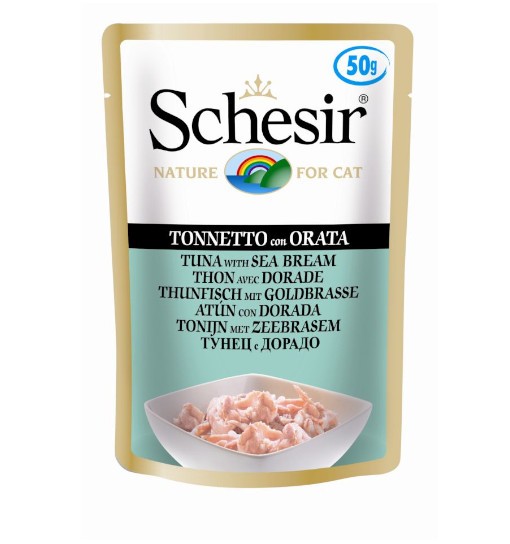 Schesir (kot) - saszetka 50g - Tuńczyk z doradą