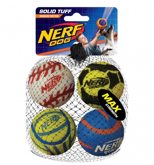 Nerf Piłki tenisowe NERF, 6.4 cm , 4 SZT/OPAK