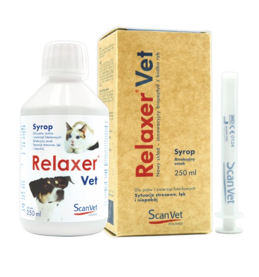 Relaxer Vet Plus 250 ml - dla zwierząt przejawiających problemy behawioralne spowodowane stresem
