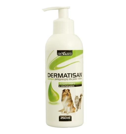 Vet-Agro Dermatisan szampon oczyszczający z chlorheksydyną 250ml - dla psów i kotów