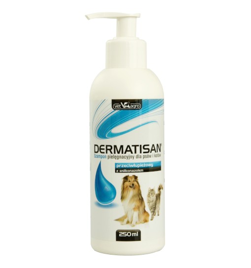 Vet-Agro Dermatisan szampon przeciwłupieżowy z enilkonazolem 250ml - dla psów i kotów