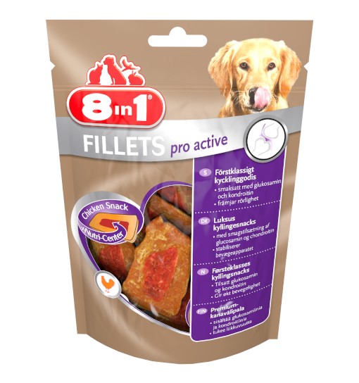 8in1 Fillets pro active 80g - przekąska dla psów aktywnych