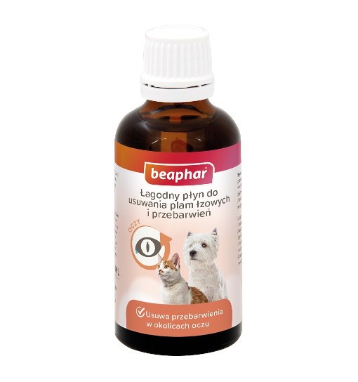 Beaphar Łagodny płyn do usuwania plam łzowych i przebarwień 50 ml - dla psów i kotów