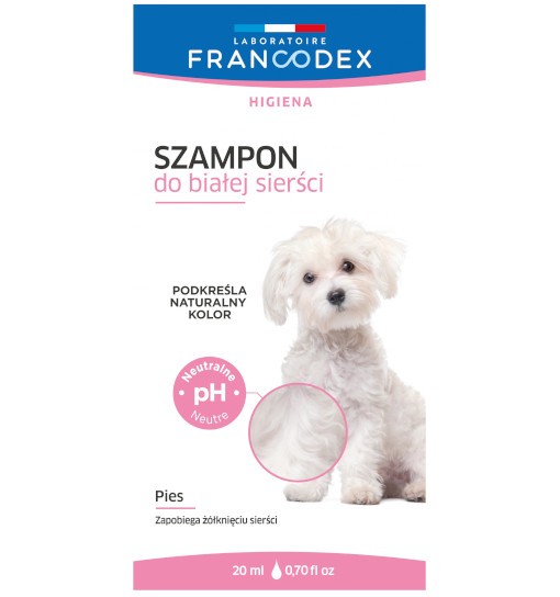 FRANCODEX Szampon dla psów do białej sierści saszetka 20 ml