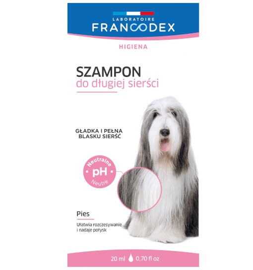 FRANCODEX Szampon dla psów do długiej sierści saszetka 20 ml