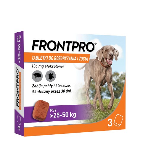 FRONTPRO L 68mg x3tab.-tabletki na pchły i kleszce
