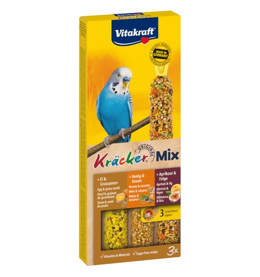 Vitakraft Kracker Mix dla papugi falistej miód/jajko/morela