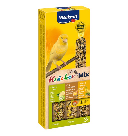 Vitakraft Kracker Mix dla kanarka jajko/kiwi/sezam