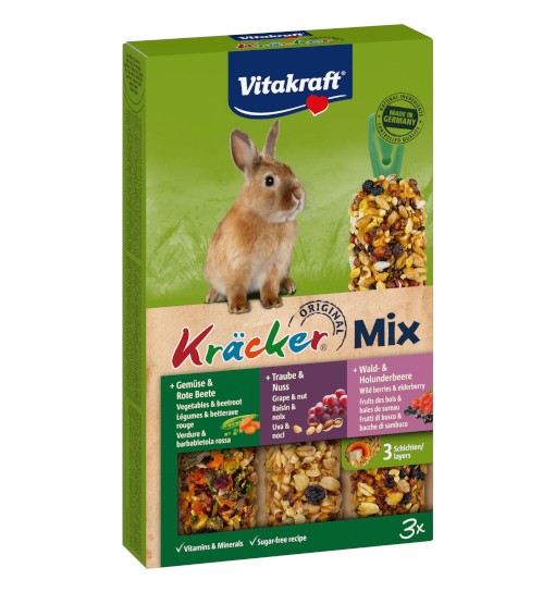 Vitakraft Kracker Mix dla królika owoce leśne/orzechy/warzywa