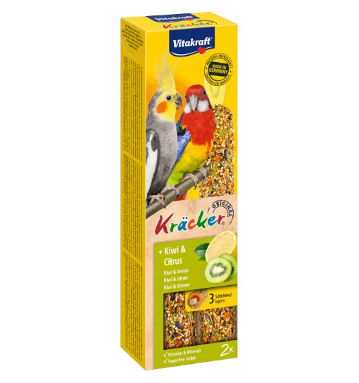 Vitakraft Kracker dla średnich papug z kiwi i cytryną