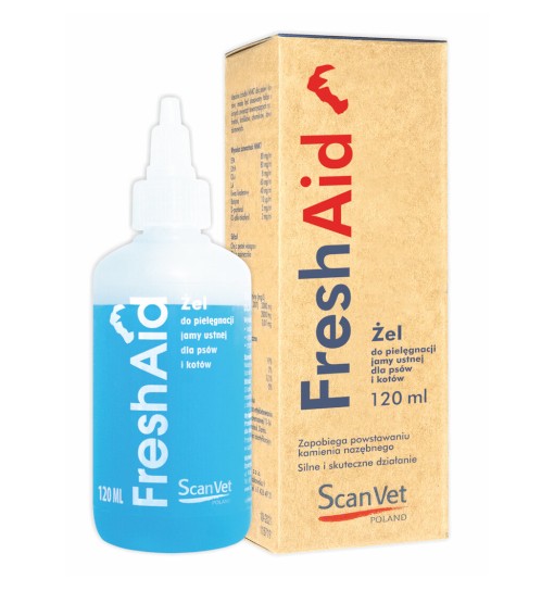 FreshAid 120 ml - żel do pielęgnacji jamy ustnej dla psów i kotów