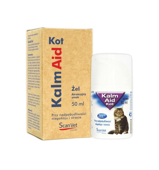 KalmAid Kot 50 ml - żelowy preparat dla nadpobudliwych, niespokojnych i nerwowych kotów