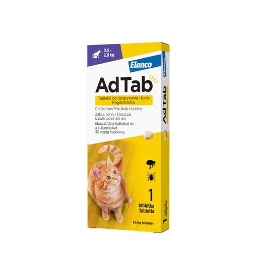Elanco AdTab Cat 12mg (0,5-2kg) 1 tabletka