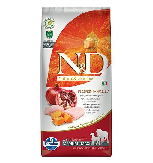 N&D GF Pumpkin Chicken&Pomegranate Adult Medium/Maxi