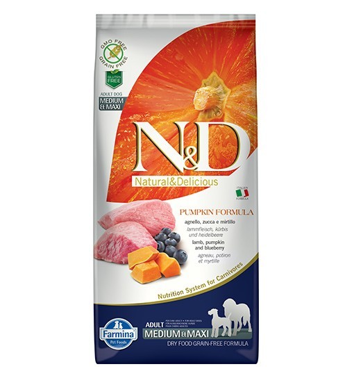 N&D GF Pumpkin Lamb&Blueberry Adult Medium/Maxi